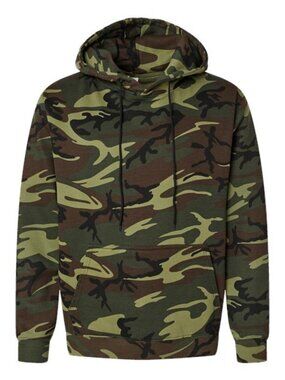 Men's Camouflage Hoodie Sweatshirt - Green Camo